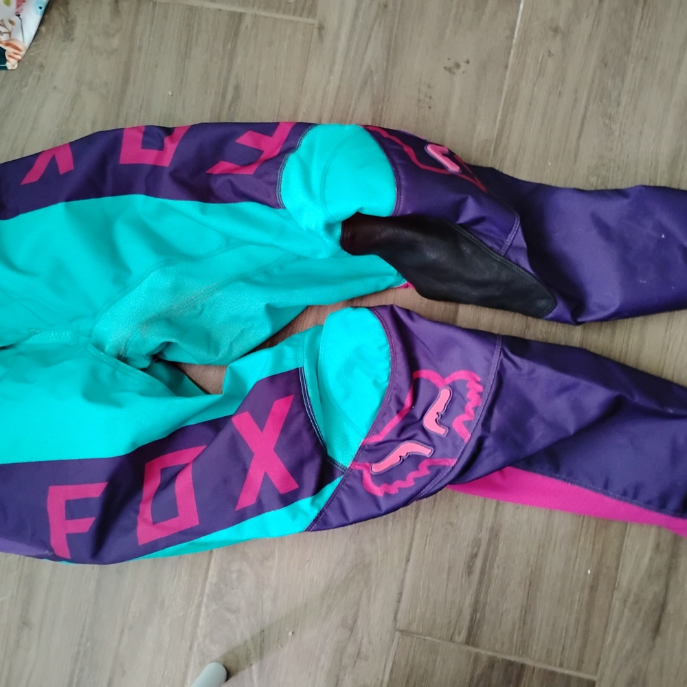 Fox Racing Teal and Purple Pants